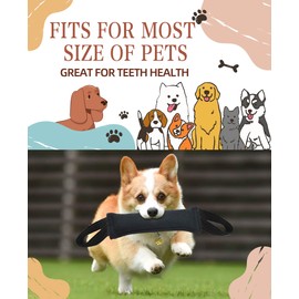 Clysrou Dog Tug Toy Dog Tough Jute Bite Pillow Lasting Training Equipment Puppy to Large Dogs Interactive Toy