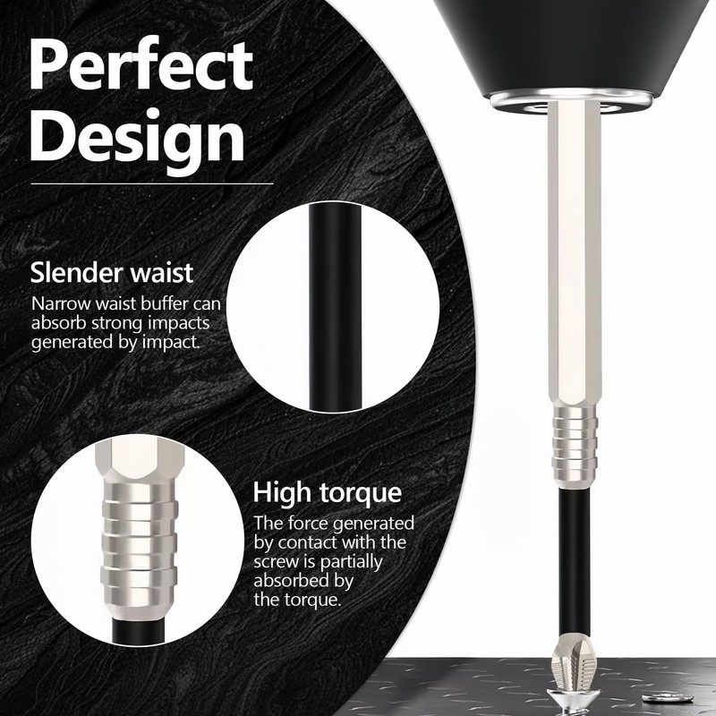 JXAXD 9-Piece High Magnetic Screwdriver Drill Bit Set, Magnetic Screwdriver