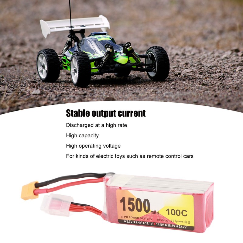 1500mAh 100C 4S LiPo Battery Pack Stable Current Portable Long
