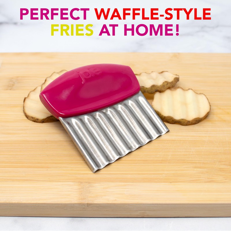 Joie Crinkle Cutter Knife, Wavy Slicer for Potatoes, Vegetables and