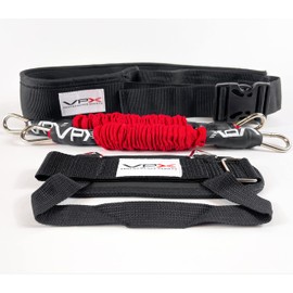 VPX Softball Training Harness, Batting and Pitching, Adds 4-7MPH Power and Velocity, All Ages, Improves Hitting Pitch Mechanics, Includes 2 Bungees, 1 Belt, 1 Foot Strap, Drills, Videos.