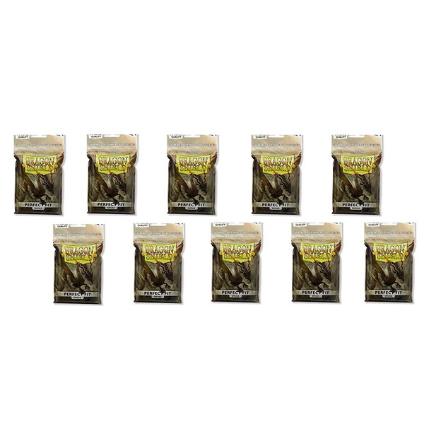 10 Packs Dragon Shield Perfect Fit Smoke Inner Sleeves Standard