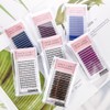 dark brown YY Eyelash Extension Lashes D Curl 0.07mm, 8-15mm