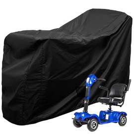 Heavy Duty Mobility Scooter Cover with Storage Bag, 190D Oxford Waterproof Anti-uv Wheelchair Storage Cover Anti Dust Motorbike Protect Cover for Most Mobility Scooter (140*66*91 cm)