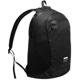 GASTON LUGA Mochila de Viaje Plegable Negro 21L Resistente al Agua Unisex Ligera