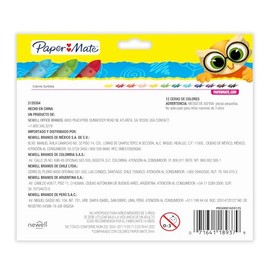 Crayones Jumbo Redondos Paper Mate 12 colores surtidos