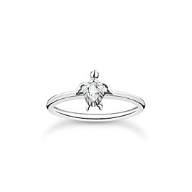 THOMAS SABO TR2401-051-14 Women's Tortoise Ring 925 Sterling Silver, Sterling Silver, Cubic Zirconia