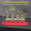 MOFEEZ Power Distribution Block Bus Bar, 4 x 5/16" Posts,