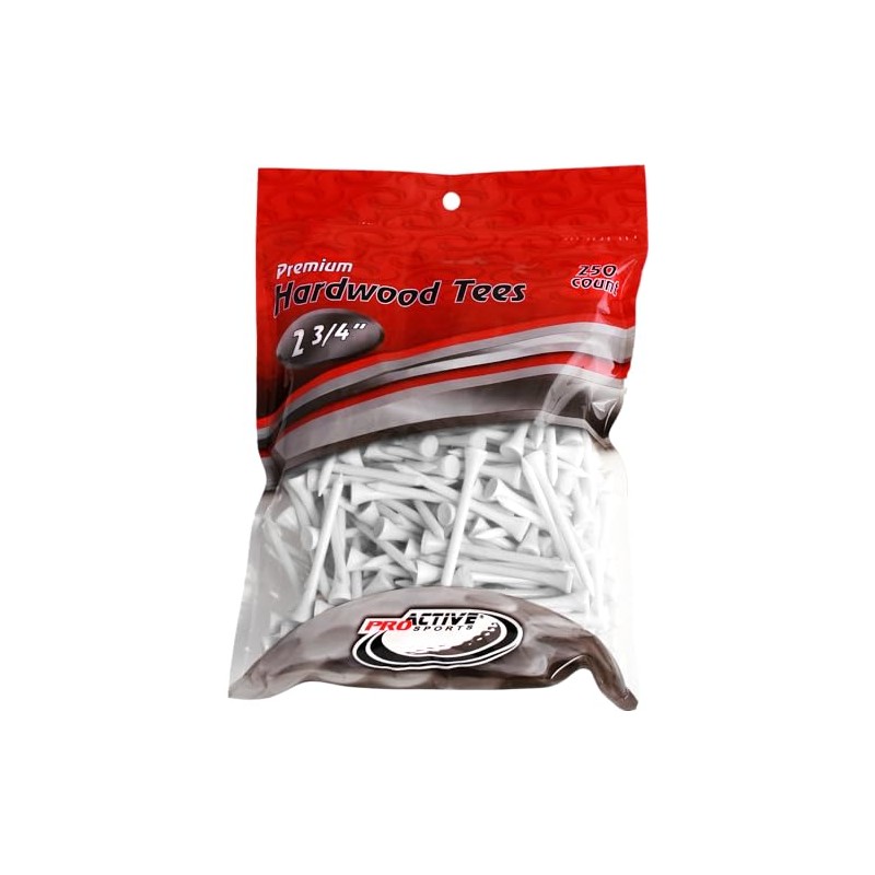 ProActive Sports Sports 2 3/4-Inch White Tees, (250/Package)