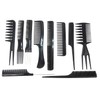 Magic 10 Piece Professional Styling Comb Set, Black