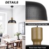 Luminzone Farmhouse Pendant Lights, Adjustable Hanging Light Fixtures with Hammered