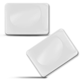 SkinoEu 2 x Aufkleber 3D Gel Silikon Stickers Autoaufkleber Auto Motorrad Fahrrad Helm Laptop Abzeichen Weiß SP 10 W