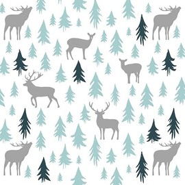 20 Napkins Animal Silhouettes in the Forest | Winter | Christmas | Table Decoration 33 x 33 cm