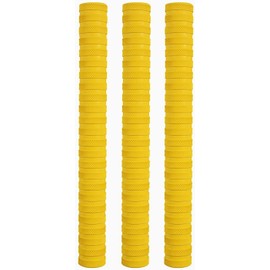 Skyhi Premium Chevron Pack of 3 Cricket bat grip- Grips For Cricket Bats | Excellent Shock Absorption Rubber Cricket Bat Grips (Chevron Ring Yellow)