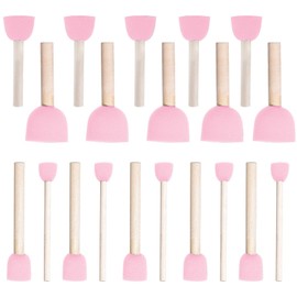 WAFJAMF 20-Pieces Assorted Size Round Sponges Brush Set, Paint Tools for Kids – Pink