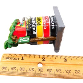 Southernmost Point Statue Mini Desk Figurine with Palm Trees and Mile 0 Key West Florida Home Decoration Souvenir Keepsake, 3 Inch