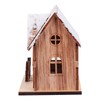 TOYANDONA LED Christmas House with Lighting Christmas Wooden Pendant Wooden