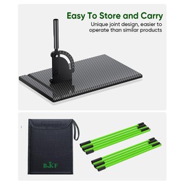 BKF Golf Alignment Sticks and Angle Holder Set with Portable Bag, Golf Swing Trainer, Golf Training Practice Teaching Aid and Equipment, Golf Accessories Gifts for Man