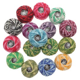 Angoily 16 Rolls Set Embroidery Thread Assorted Embroidery Mixed Color Embroidery Thread Floss Thread Various Cotton Thread Sewing Mixed Cotton Cross Stitch Thread Cross Stitch Embroidery Thread Cross