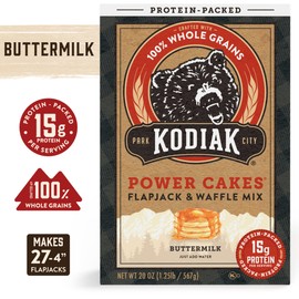 Kodiak Cakes Protein Pancake Power Cakes, Flapjack and Waffle Baking Mix, Buttermilk, 20 Oz, (Pack of 6)