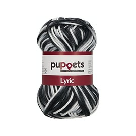 Puppets Lyric Multicolor 4582008-00206 Crochet Yarn 70 m Thickness 8 Presentation 50 g Zebra