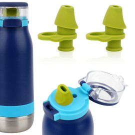 2pcs Bite Valve Replacement for Ello Emma 14oz Kids Water Bottle, Silicone No BPA Water Bottle Mouthpiece Replacement Compatible with Ello Emma 14oz Accessories Parts (Green)