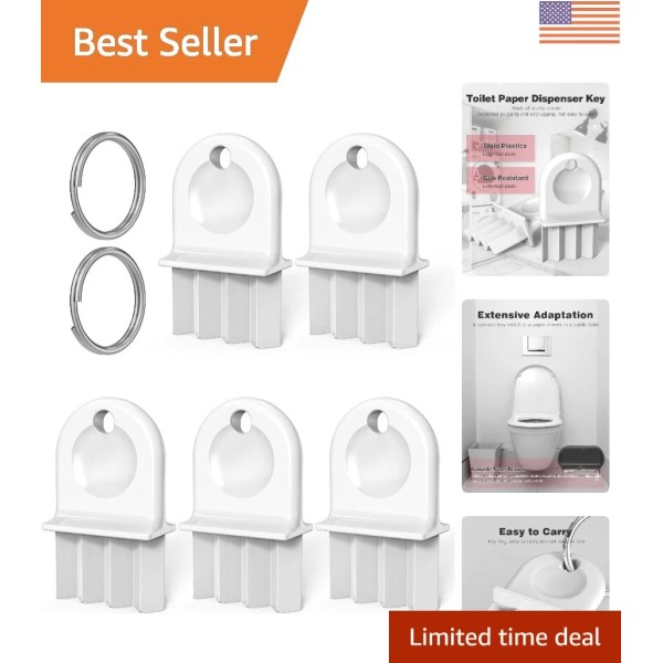 Paper Towel Dispenser Key, 5-Pack Toilet Paper Dispenser Key Universal