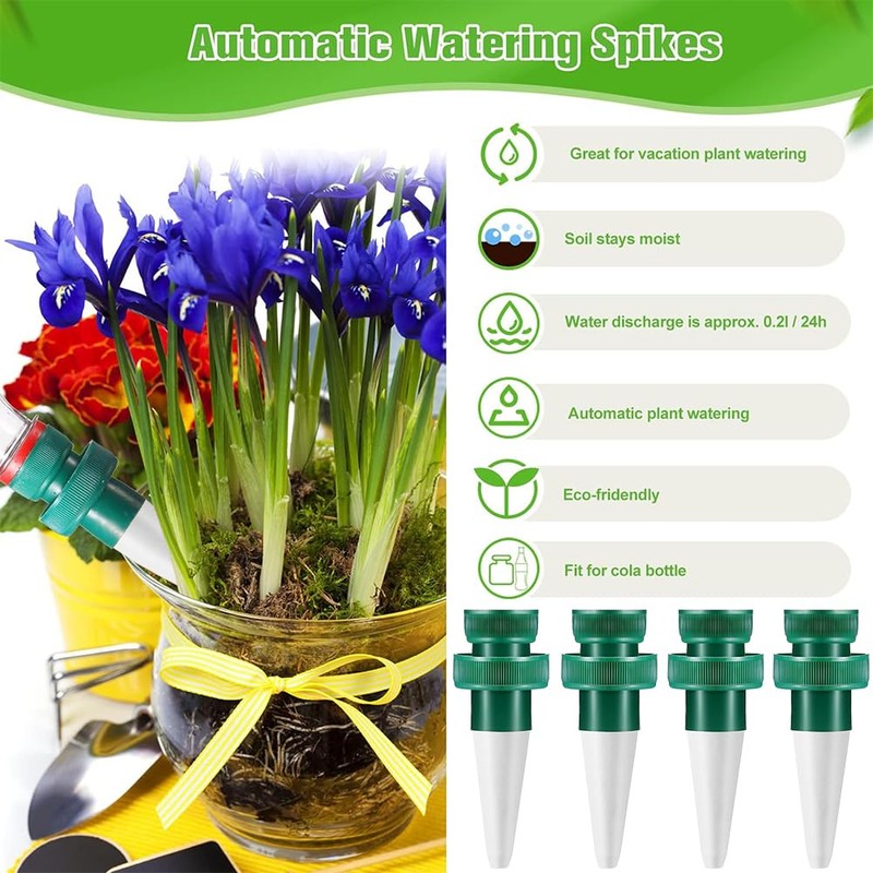 BCTHLBF 8 Pack Plant Waterer for Vacations, Automatic Watering Device