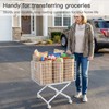 Solcasaco Rolling Laundry Basket with Wheels, 27" Elevated 80L Cart