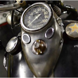 AAOK BLACK '43 style "Cat-Eye" DASH COVER 1943 - 1946 Harley Knuckle UL 45 Servi-Car