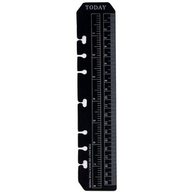 A5 Ruler Plastic Notebook Binder Ruler for Refillable 6-Ring Binder Journal Organizer Notebook, Black
