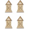 Paquete Kit de 4 Nichos Con Techo Triangular Altar Ofrenda