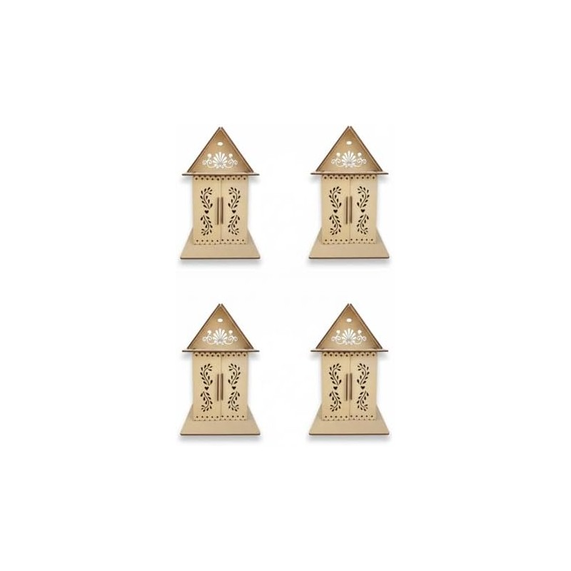 Paquete Kit de 4 Nichos Con Techo Triangular Altar Ofrenda