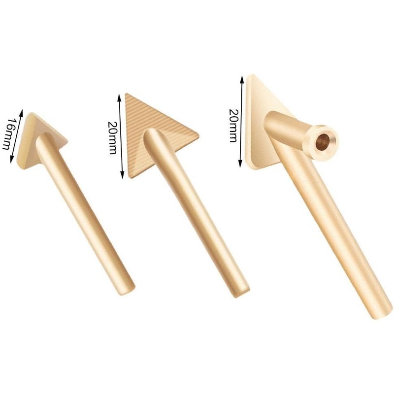 Gold Plastic Welder Soldering Iron Tips Triangular Copper Soldering Iron