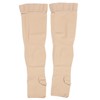 3XL Beige Open Toe Compression Stockings Thigh High 23‑32mmHg Toeless