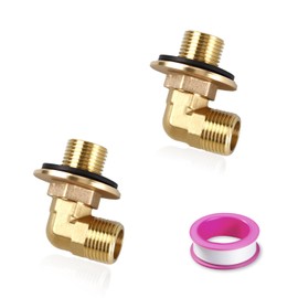 SDRZJX 2 Pack Wall Mount Commercial Faucet Installation Kits Lead-Free 90° Backsplash Mount Set for Stainless Steel Commercial Kitchen Prep and Utility Sinks