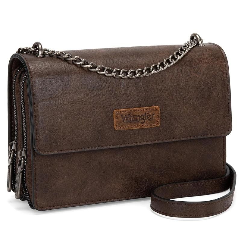 Wrangler Flap Crossbody Purse for Women Shoulder Bag Vintage Wallets