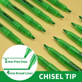 coruscant Green Highlighter,40 Packs of highlighters, Chisel Tip Marking, Quick Drying, No Bleed for Teacher Students Organizing and Coloring in the Classroom, Home, Office
