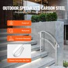 VEVOR Handrail for Outdoor Steps, 2-3 Steps White Arch#1, Adjustable