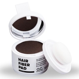 O.C. HAIRCARE Roots Powder for Thickening Hair - For Secret Corners, Parting and Hairline - Recommended by Leading Salons - 8 Colours - Resistant Hair Powder (Medium Brown)