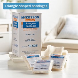 McKesson Triangular Bandage, Latex-Free, Muslin, 40 in x 40 in x 56 in, 12 Count, 6 Packs, 72 Total