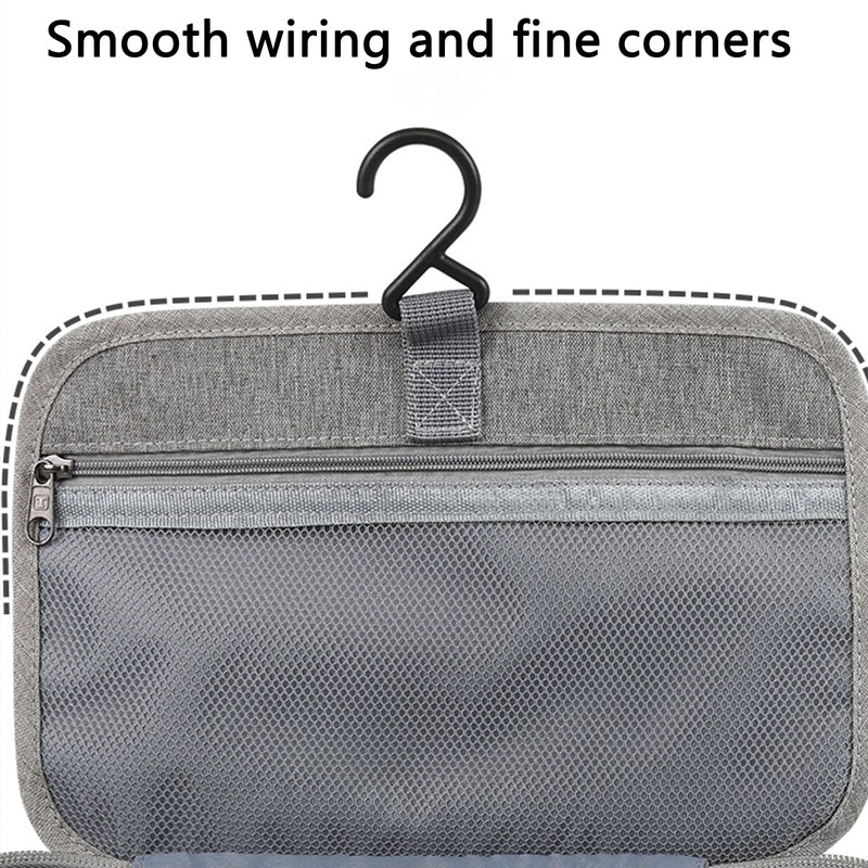 HUSHAX 4 Fold Travel Hanging Toiletry Bag, Hanging Makeup Storage