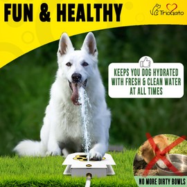 Trio Gato Outdoor Dog Water Fountain Step On, Dog Sprinkler Paw Activated, Drinking Pet Dispenser, Provides Fresh Water, Sturdy, Easy to Use by Trio Gato