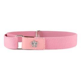 Ladeheid P15G Girls' Elastic Belt 1-6 Years 34-65 cm, Pink/Flower