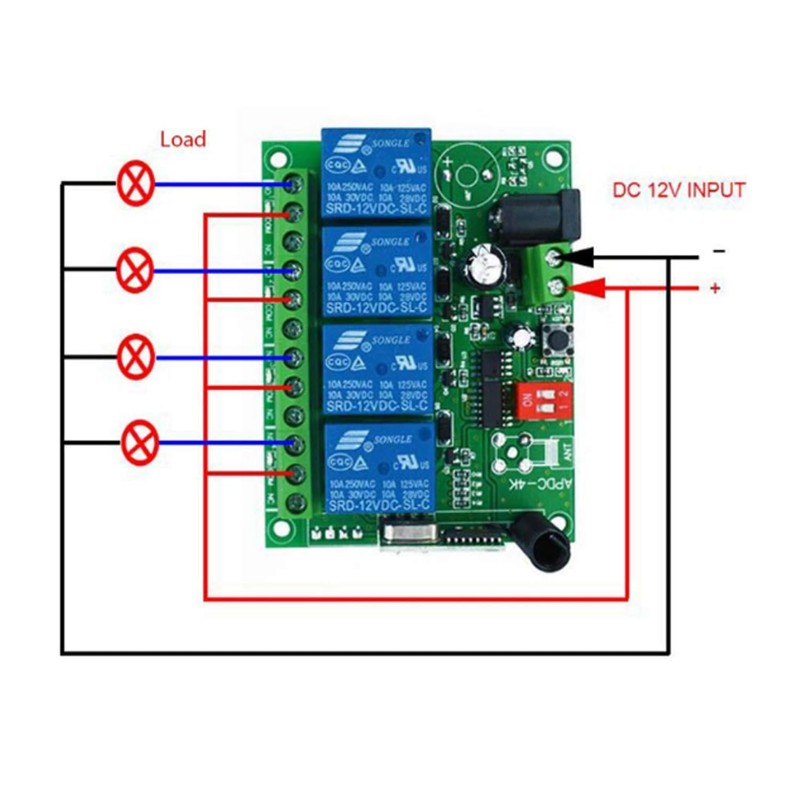 New TYP Universal dc 12v 24v 36v 72v 4 Channels