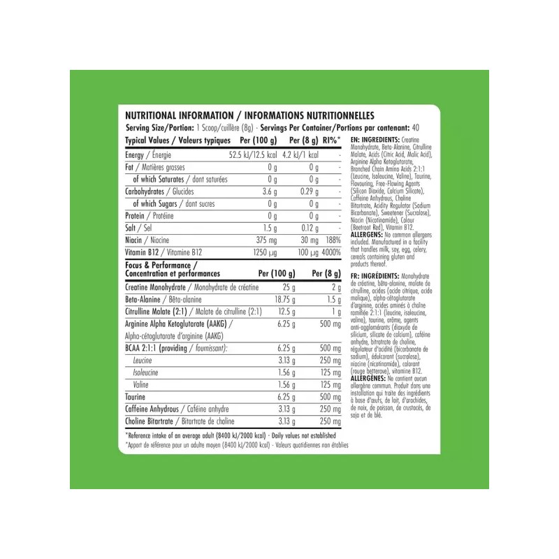 Applied Nutrition 부스터 수박맛 320g [블루 라즈베리] Applied Nutrition Booster