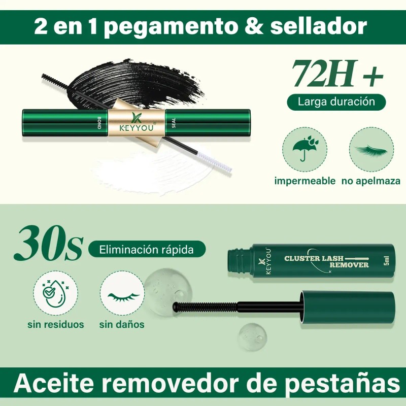 Kit Pestañas Mink Sintético Keyyou Ky-rrkit-30d+40d