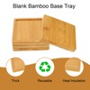 uxcell 4PCS Mosaic Bamboo Coasters, 3.5 Inch Blank Base Trays,