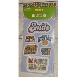Mondo Llama Vinyl Stickers - Positive Words/Smile/Go