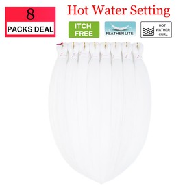 Pre Stretched Braiding Hair 8 Packs 30 inch Long Braiding Hair Prestretched Crochet Braids Hair Professional Yaki Straight Synthetic Hair Extensions(30",White)